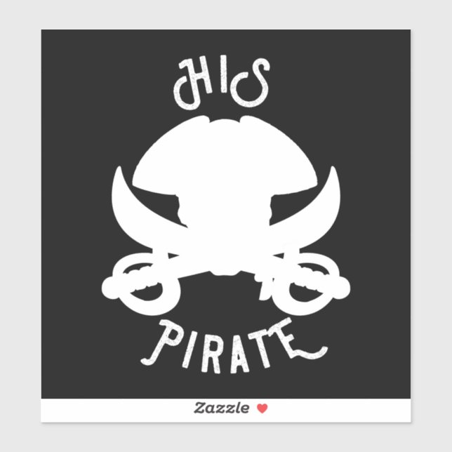 Autocollant Crâne et Os de Pirate Blanc avec Épée  (Feuille)