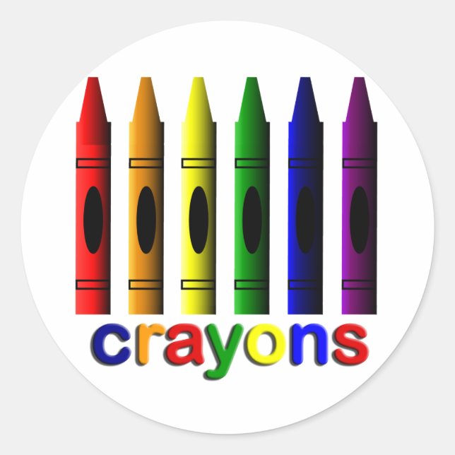Autocollant Crayons Art pour enfants (Devant)