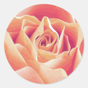 Autocollant crème de rose de rose