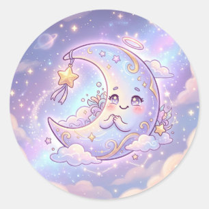 Autocollant Croissant de Lune Pastel