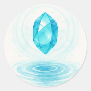Autocollant Crystal et Eau – Énergie Paisible Esth
