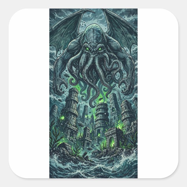 Autocollant Cthulhu Rising (Devant)