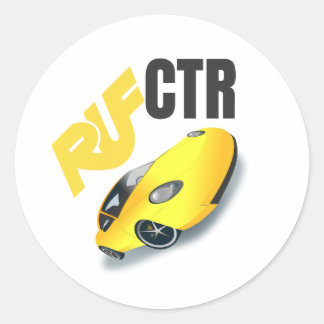 Autocollant CTR de voiture jaune RUF
