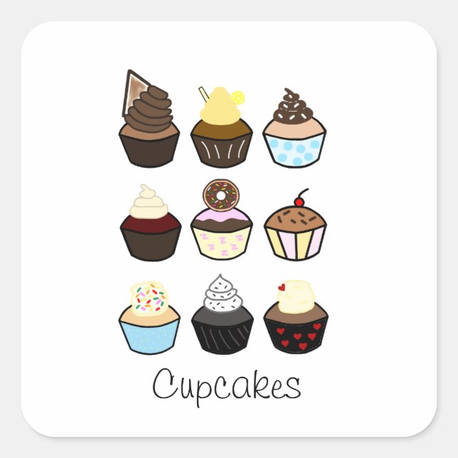Autocollant Cupcakes (Devant)