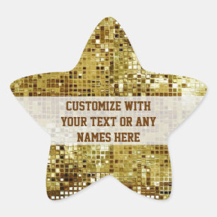 Autocollant customisé d'étoile de paillettes d'o