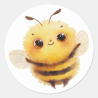 Autocollant d'abeille convivial