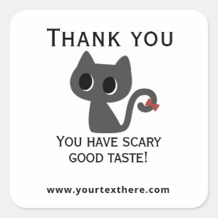 Autocollant d'affaires - Merci Halloween