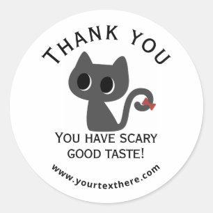 Autocollant d'affaires - Merci Halloween