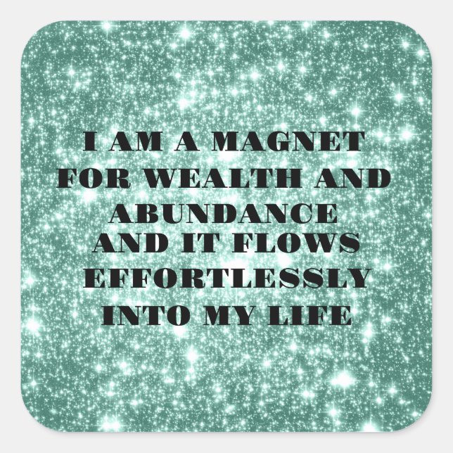 Autocollant d'affirmation 'Je suis un aimant pour  (Devant)
