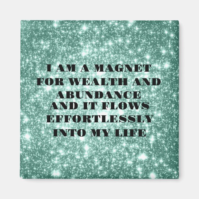 Autocollant d'affirmation Je suis un aimant pour l (Devant)
