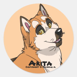 Autocollant d'Akita