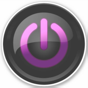 Autocollant d'alimentation violet - Style Cool et