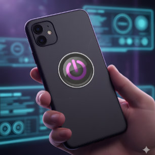 Autocollant d'alimentation violet - Style Cool et 