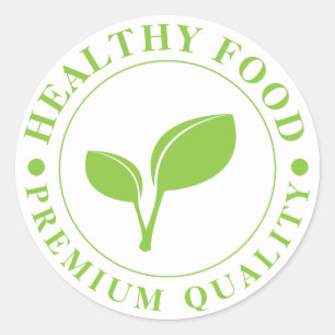 Autocollant d'aliments sains de qualité supérieure