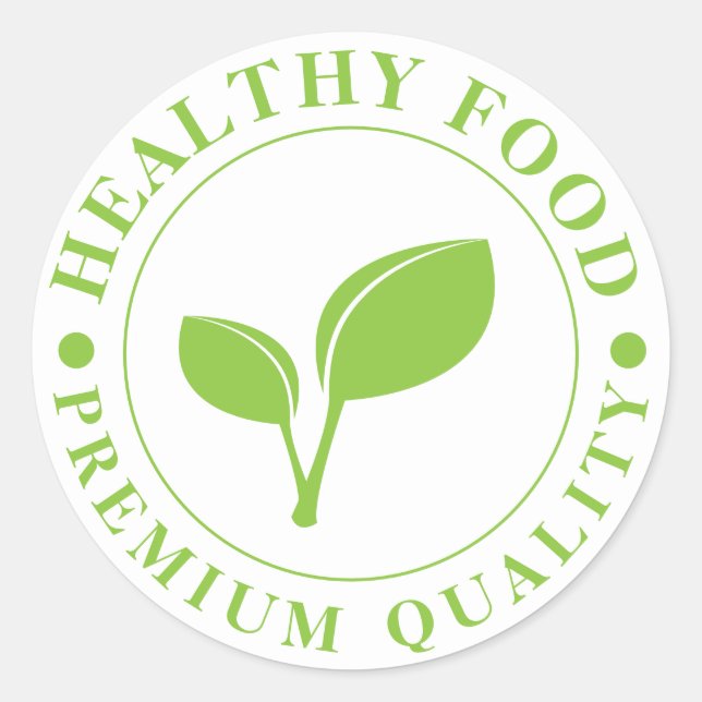 Autocollant d'aliments sains de qualité supérieure (Devant)