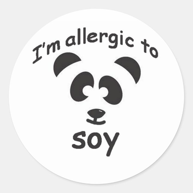 Autocollant d'allergie au soja (Devant)