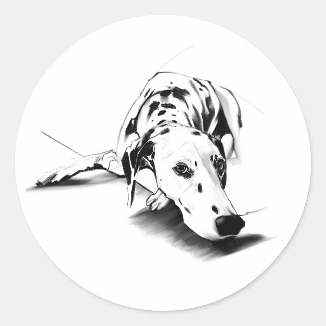 Autocollant Dalmatien - Art Canin (Devant)