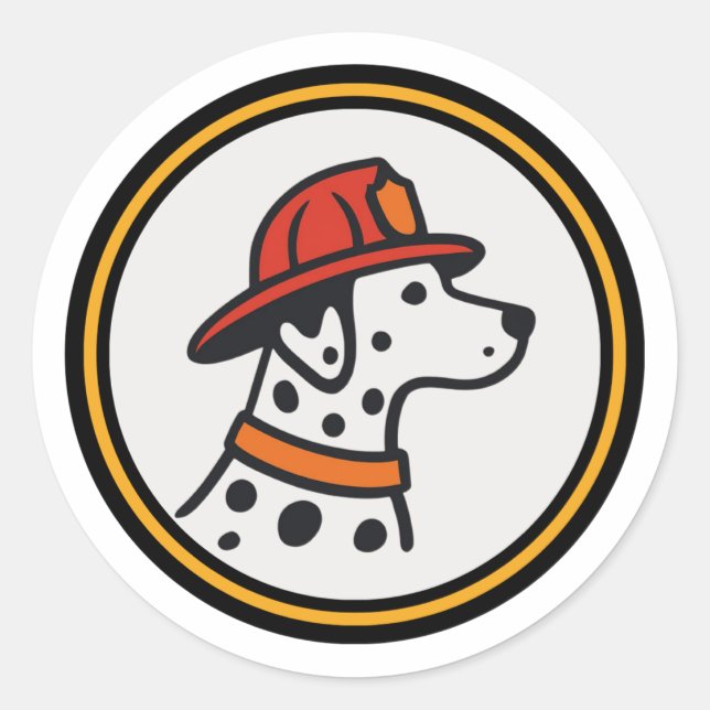 Autocollant Dalmatien Pompiers (Devant)