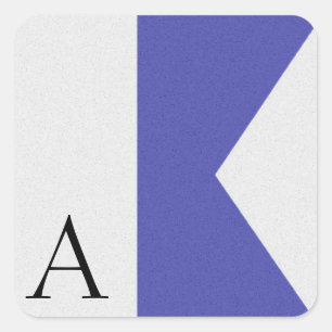 Autocollant d'alphabet de drapeau de signal