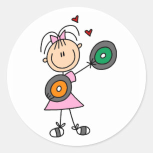 Autocollant d'amant de disque vinyle