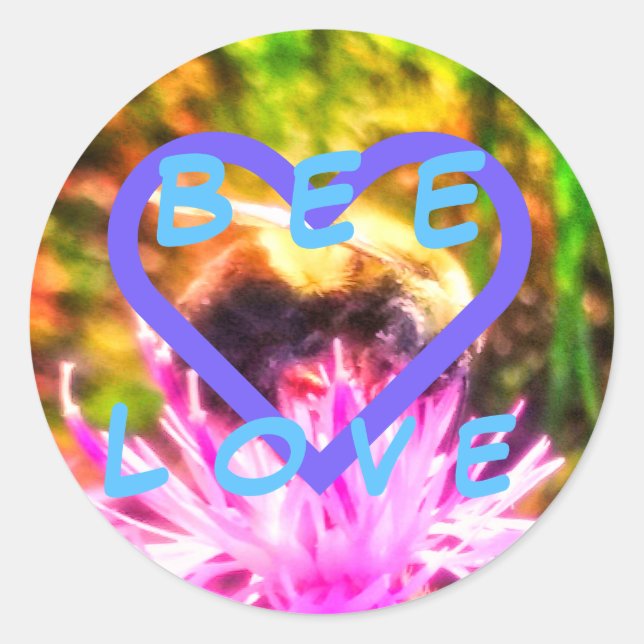 autocollant d'amour d'abeille (Devant)