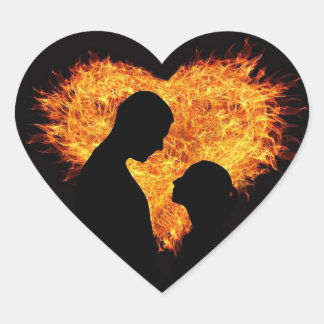 Autocollant d'amour romantique 