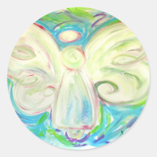 Autocollant d'ange de lumière blanche