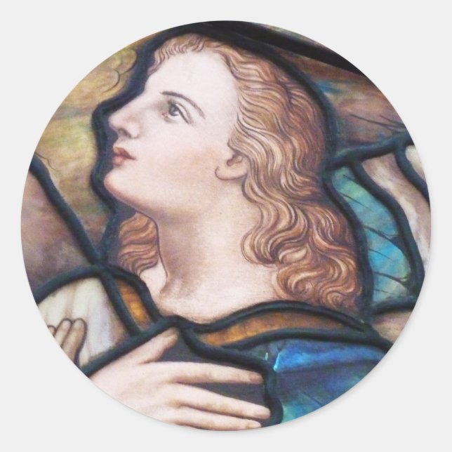 Autocollant d'ange en verre coloré (Devant)