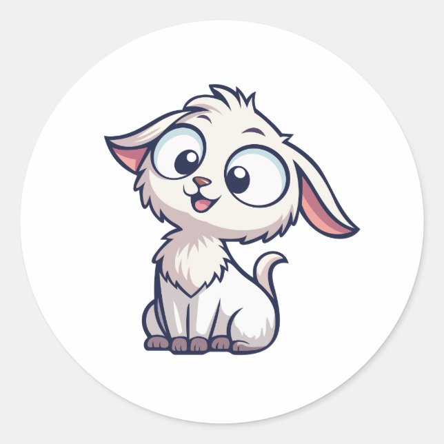 Autocollant d'animal de dessin animé mignon (Devant)