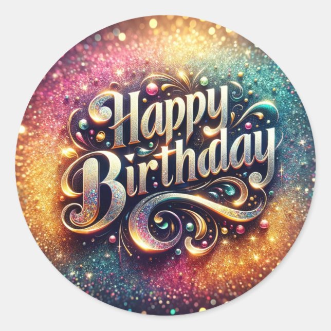 Autocollant d'anniversaire (Devant)