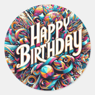 Autocollant d'anniversaire