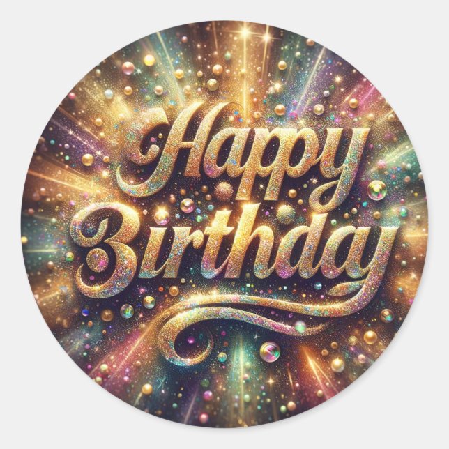 Autocollant d'anniversaire (Devant)