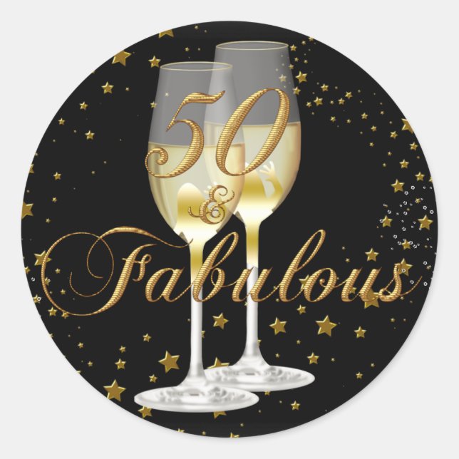 Autocollant d'anniversaire 50 ans et Fabuleux Spar (Devant)