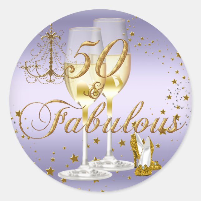 Autocollant d'anniversaire 50 ans et Fabuleux Spar (Devant)