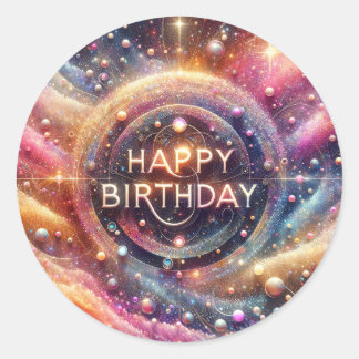 autocollant d'anniversaire à thème parties scintil