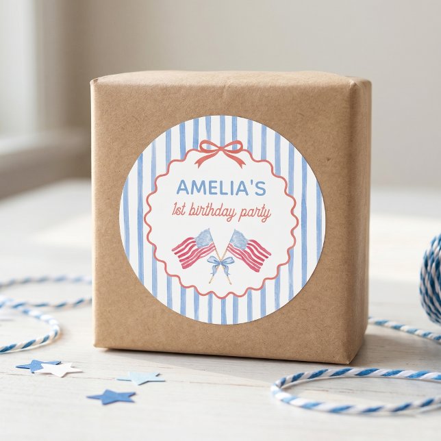 Autocollant d'anniversaire de fille sur le thème d (Créateur téléchargé)