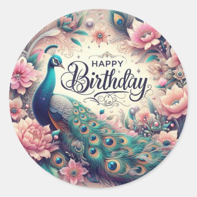 Autocollant d'anniversaire Design Époustouflant (Devant)