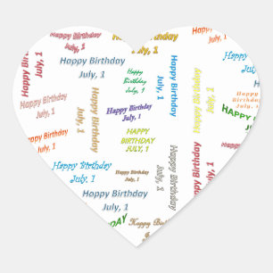 Autocollant d'anniversaire du 1er juillet