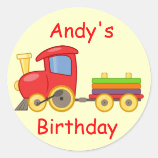 Autocollant d'anniversaire du train