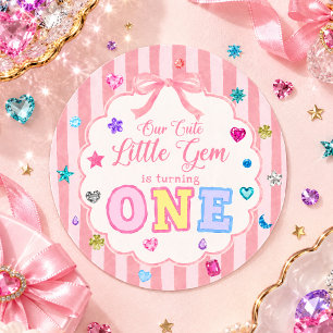 Autocollant d'anniversaire Fantaisiste Little Gem