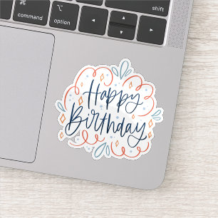 autocollant d'anniversaire heureux