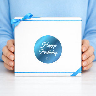 Autocollant d'anniversaire Monogramme personnali