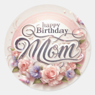 Autocollant d'anniversaire pour mère