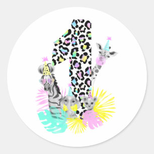 Autocollant d'anniversaire Wild ONE