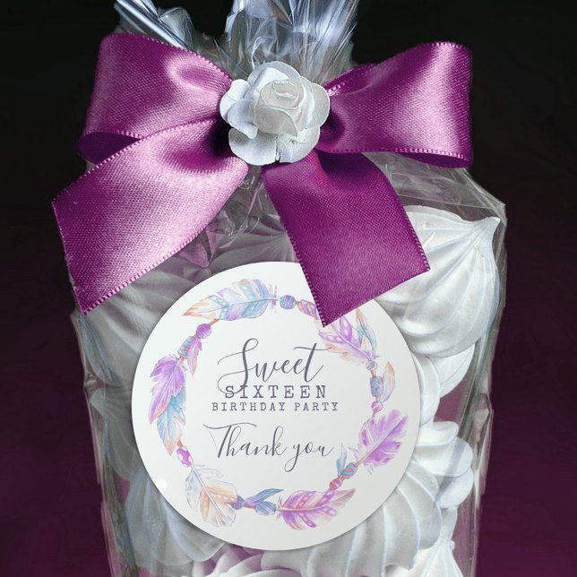 autocollant d'aquarelle sweet sixteen (Créateur téléchargé)