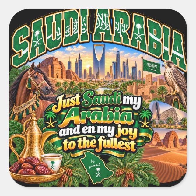 Autocollant d'Arabie saoudite (Devant)