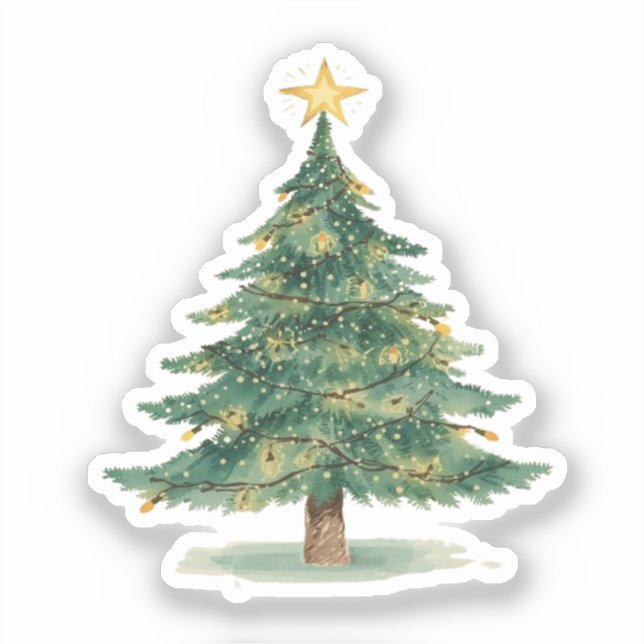 Autocollant d'arbre de Noël (Recto)