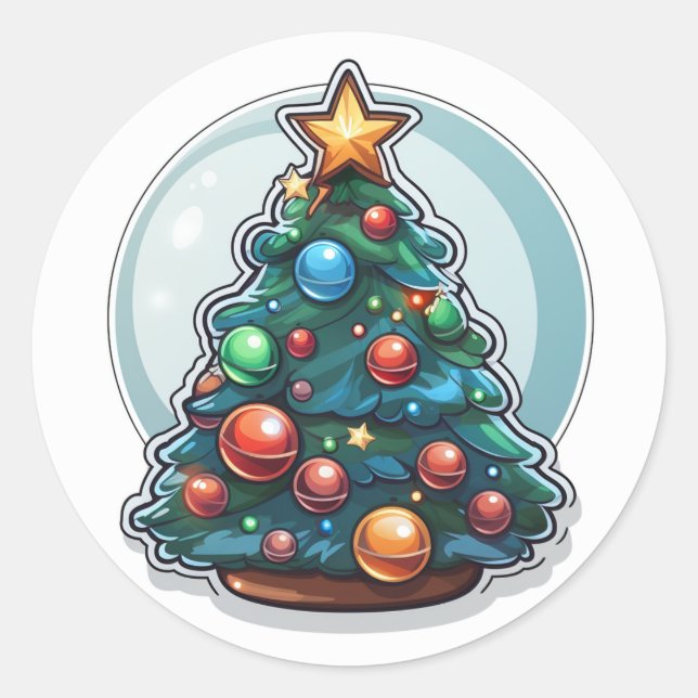 Autocollant d'arbre de Noël (Devant)
