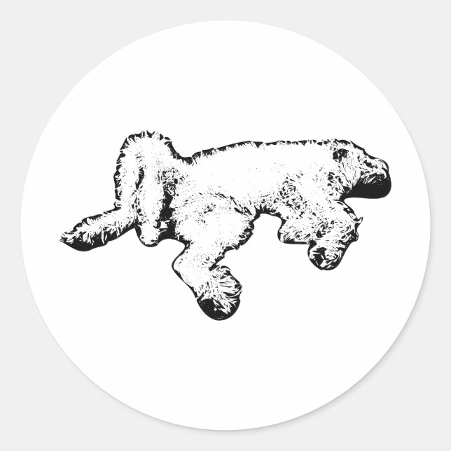 Autocollant d'art à l'encre de Spinone heureux (Devant)