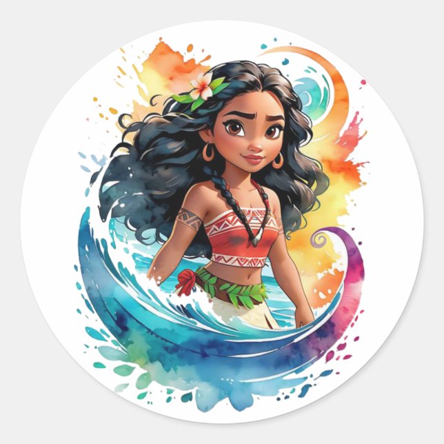 Autocollant d'art Anime – Design circulaire vibran (Devant)